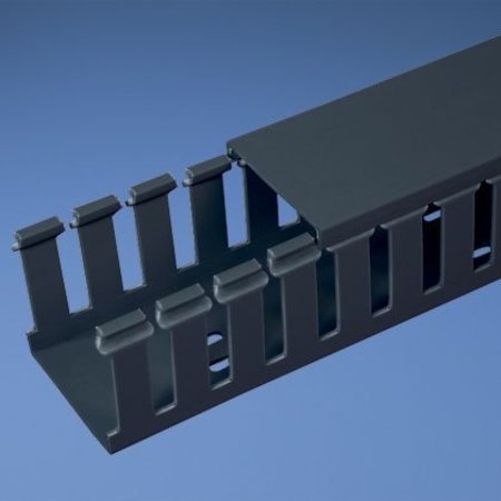 PANDUIT Base Wiring Duct, Type G, Wide Slot, Black, 0.75" x 2" x 1' (6-Pack) G.75X2BL6